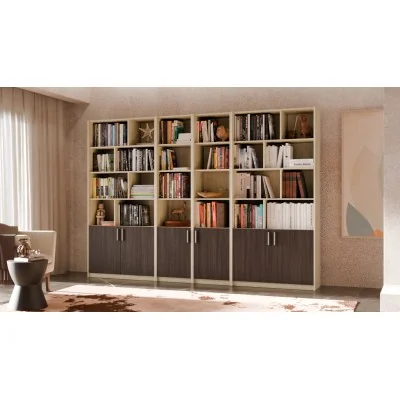 Duży regał na książki 300x209 cm Sonoma Jasna / Sonoma Ciemna – ATLAS | eMeblast