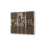 Regał z szafkami i szufladami 240x209 cm Piasek Pustyni / Orzech Elegant – FORMA