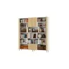 Kompaktowy regał na książki 206x220 cm Biel / Dąb Carpenter Jasny – NOVA