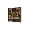 Kompaktowy regał na książki 206x220 cm Dąb Baltic Dune / Czarny Onyx – NOVA
