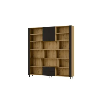 Kompaktowy regał na książki 206x220 cm Dąb Baltic Dune / Czarny Onyx – NOVA | eMeblast Kompaktowy regał na książki 206x220 cm Dąb Baltic Dune / Czarny Onyx – NOVA | eMeblast