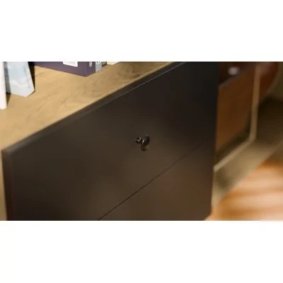 Kompaktowy regał na książki 206x220 cm Dąb Baltic Dune / Czarny Onyx – NOVA | eMeblast Kompaktowy regał na książki 206x220 cm Dąb Baltic Dune / Czarny Onyx – NOVA | eMeblast