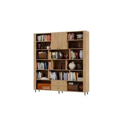Kompaktowy regał na książki 206x220 cm Dąb Lancelot – NOVA | eMeblast