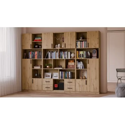 Szeroki regał na książki 280x209 cm Dąb Wotan – VISTA | eMeblast