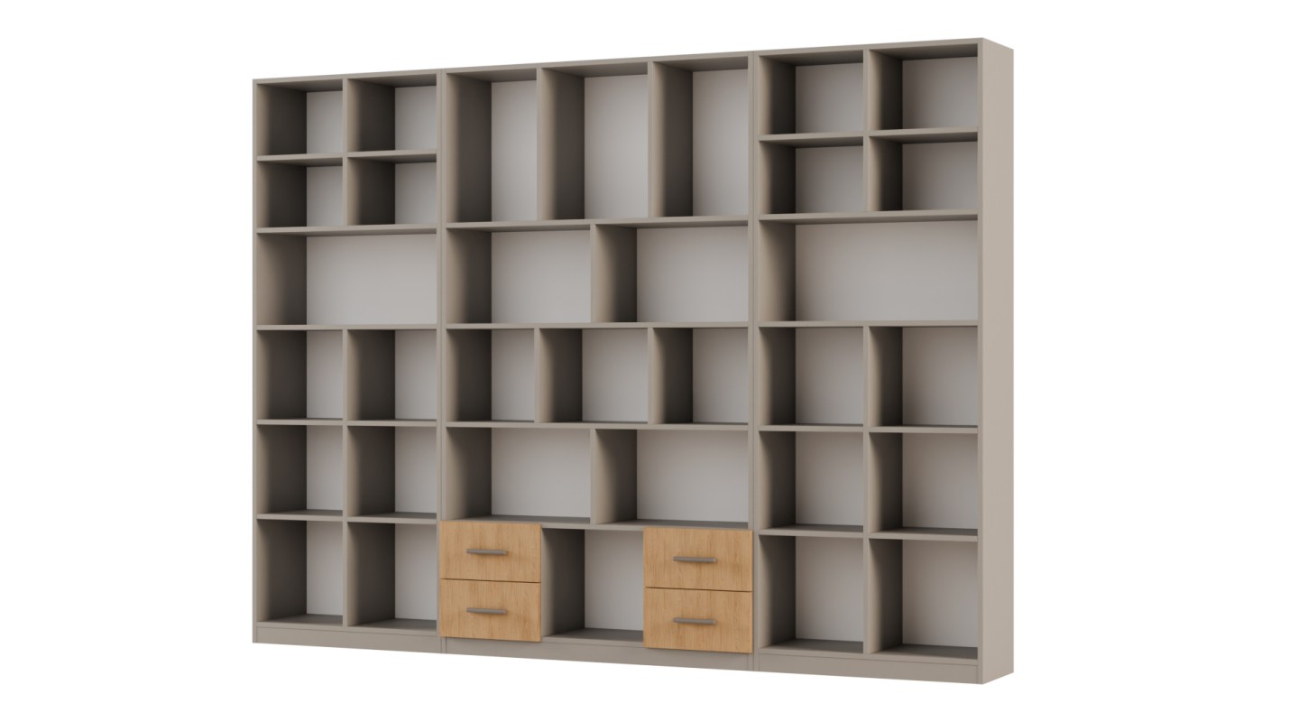 Szeroki regał na książki 280x209 cm Kalahari / Dąb Casella – VISTA | eMeblast Szeroki regał na książki 280x209 cm Kalahari / Dąb Casella – VISTA | eMeblast