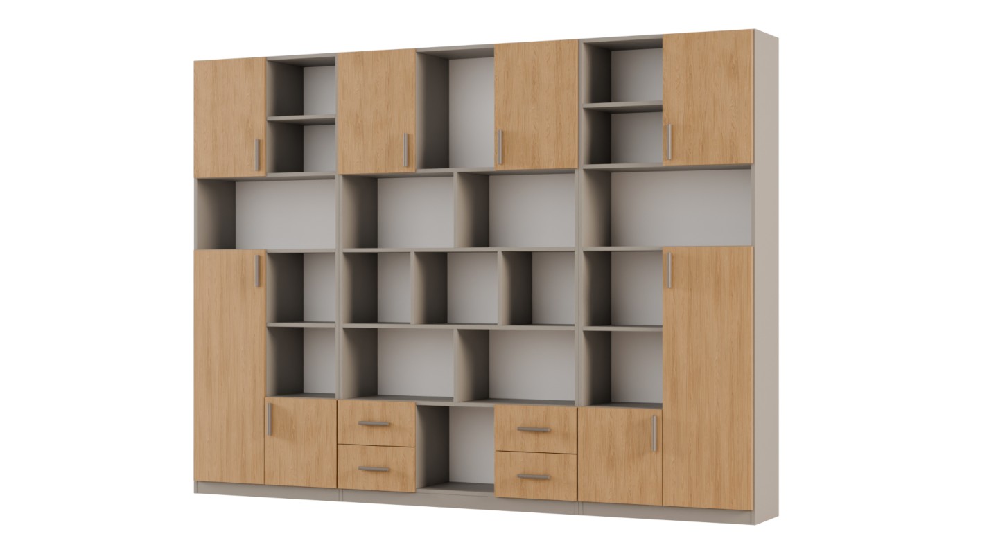 Szeroki regał na książki 280x209 cm Kalahari / Dąb Casella – VISTA | eMeblast Szeroki regał na książki 280x209 cm Kalahari / Dąb Casella – VISTA | eMeblast