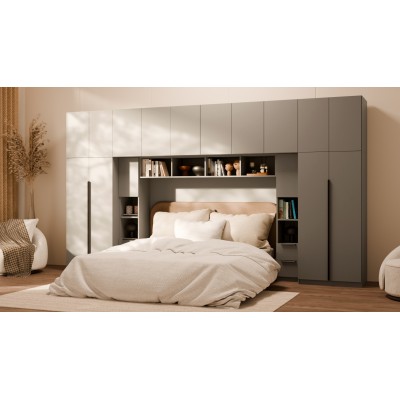 Zabudowa do sypialni 404x240 cm Sepia – MAJA | eMeblast