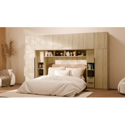 Zabudowa do sypialni 364x225 cm Sonoma Jasna – SARA | eMeblast