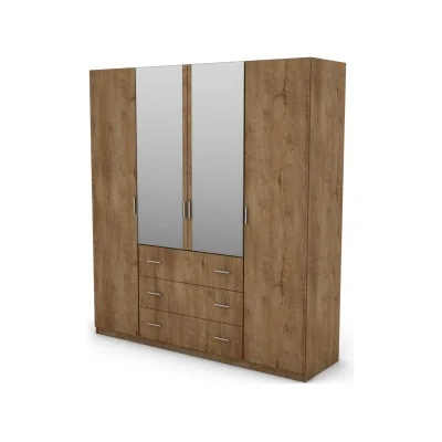 Szafa 200x220 cm dąb lefkas lustro – Calen | eMeblast