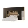 Zabudowa do sypialni 404x240 cm Dąb Artisan / Czarny Onyx z 1 lustrem – MAJA