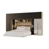 Zabudowa do sypialni 404x240 cm Dąb Artisan / Czarny Onyx z 2 lustrami – MAJA