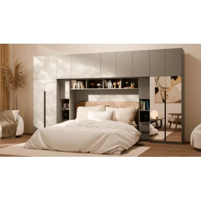 Zabudowa do sypialni 404x240 cm Sepia z 2 lustrami – MAJA | eMeblast