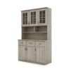 Kredens 120 cm z witryną sonoma jasna – Brentaro