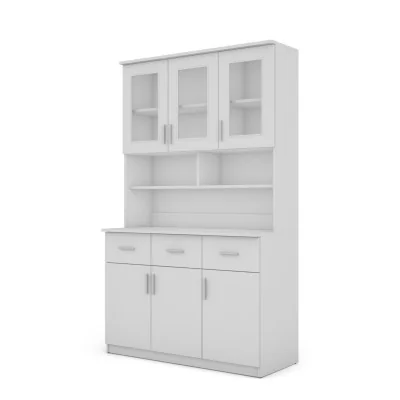 Kredens 120 cm witryna biel – Brentaro | eMeblast