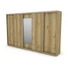 Szafa przesuwna 400x244 cm dąb grand naturalny z lustrem - Velaro