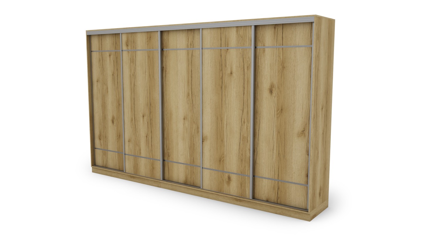 Szafa przesuwna 400x244 cm dąb grand naturalny - Velaro | eMeblast Szafa przesuwna 400x244 cm dąb grand naturalny - Velaro | eMeblast