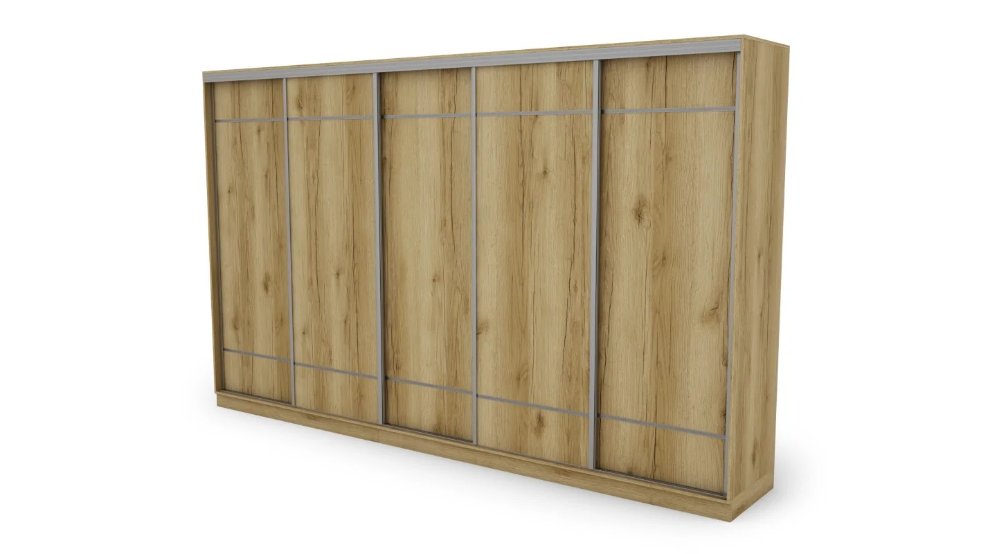 Szafa przesuwna 400x244 cm dąb grand naturalny - Velaro | eMeblast