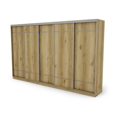 Szafa przesuwna 400x244 cm dąb grand naturalny - Velaro | eMeblast