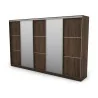 Szafa przesuwna 400x244 cm orzech okapi 2 lustra - Velaro