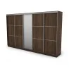 Szafa przesuwna 400x244 cm orzech okapi z lustrem - Velaro