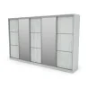 Szafa przesuwna 400x244 cm sosna anderson 2 lustra - Velaro