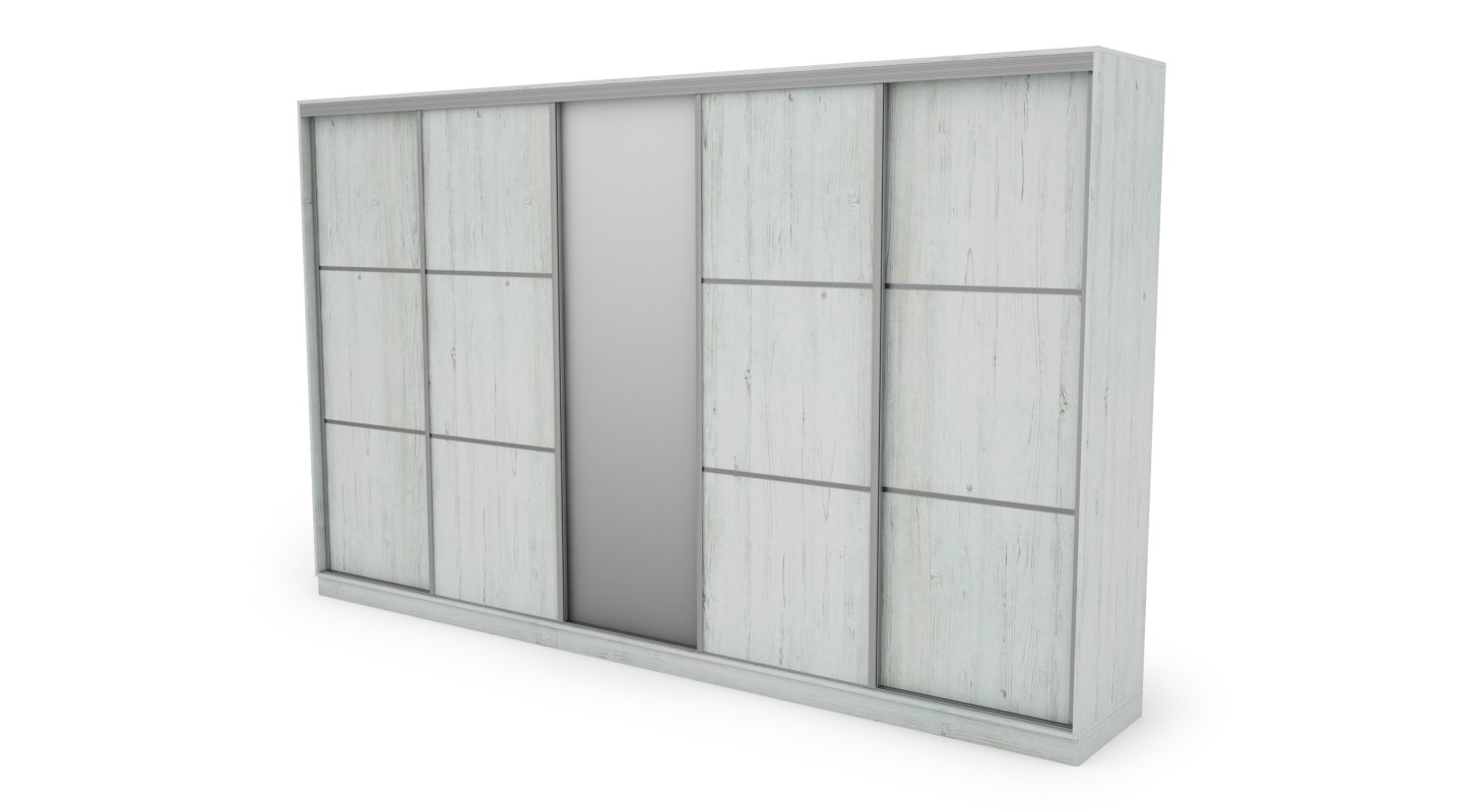 Szafa przesuwna 400x244 cm sosna anderson z lustrem - Velaro | eMeblast