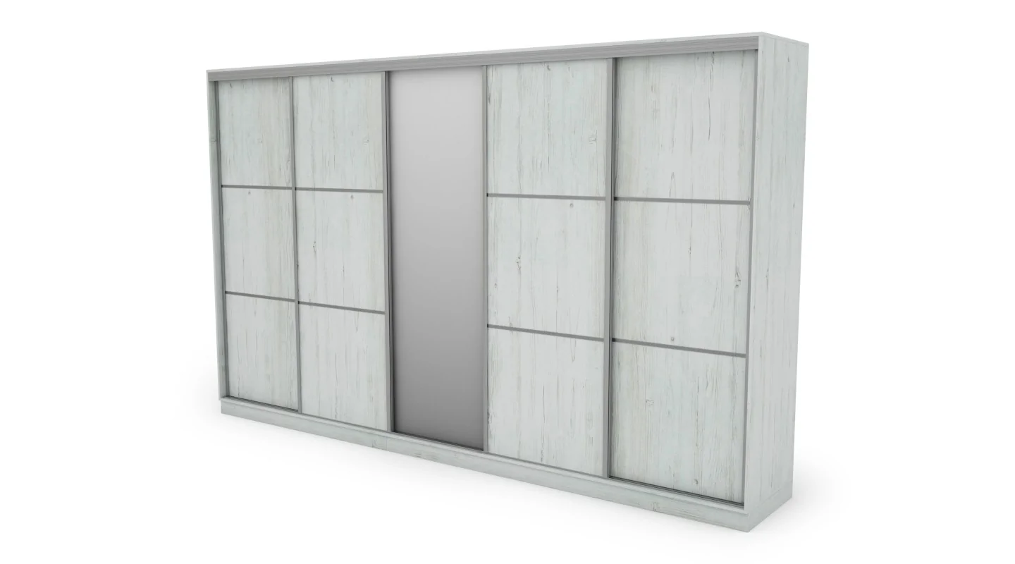 Szafa przesuwna 400x244 cm sosna anderson z lustrem - Velaro | eMeblast