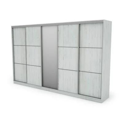 Szafa przesuwna 400x244 cm sosna anderson z lustrem - Velaro | eMeblast