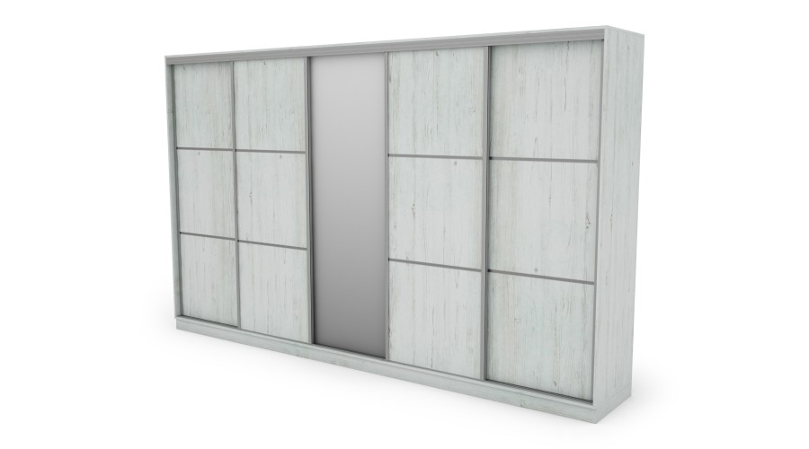 Szafa przesuwna 400x244 cm sosna anderson z lustrem - Velaro | eMeblast