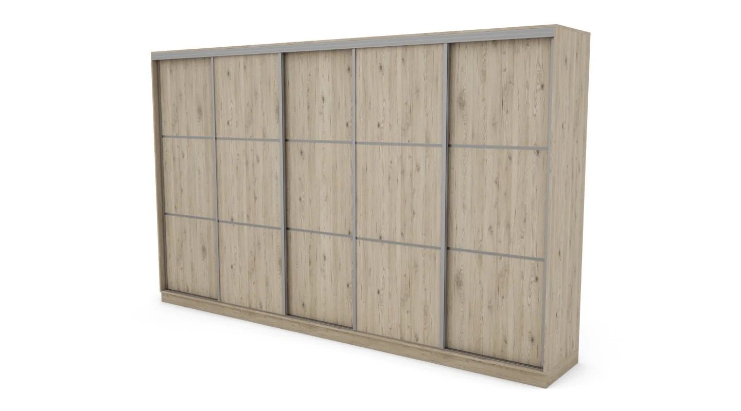 Szafa przesuwna 400x244 cm dąb bordeaux - Velaro | eMeblast