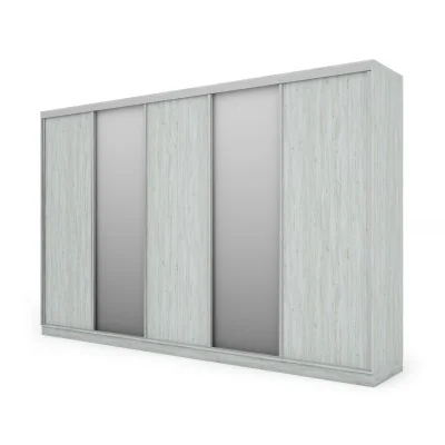 Szafa przesuwna 380x244 cm sosna anderson 2 lustra - Navero | eMeblast