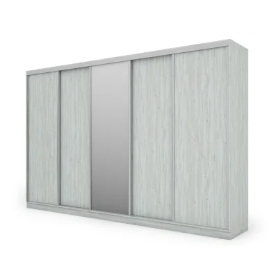 Szafa przesuwna 380x244 cm sosna anderson z lustrem - Navero | eMeblast