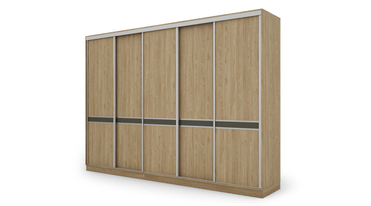 Szafa przesuwna 340x244 cm dąb olejowany - Morvello | eMeblast