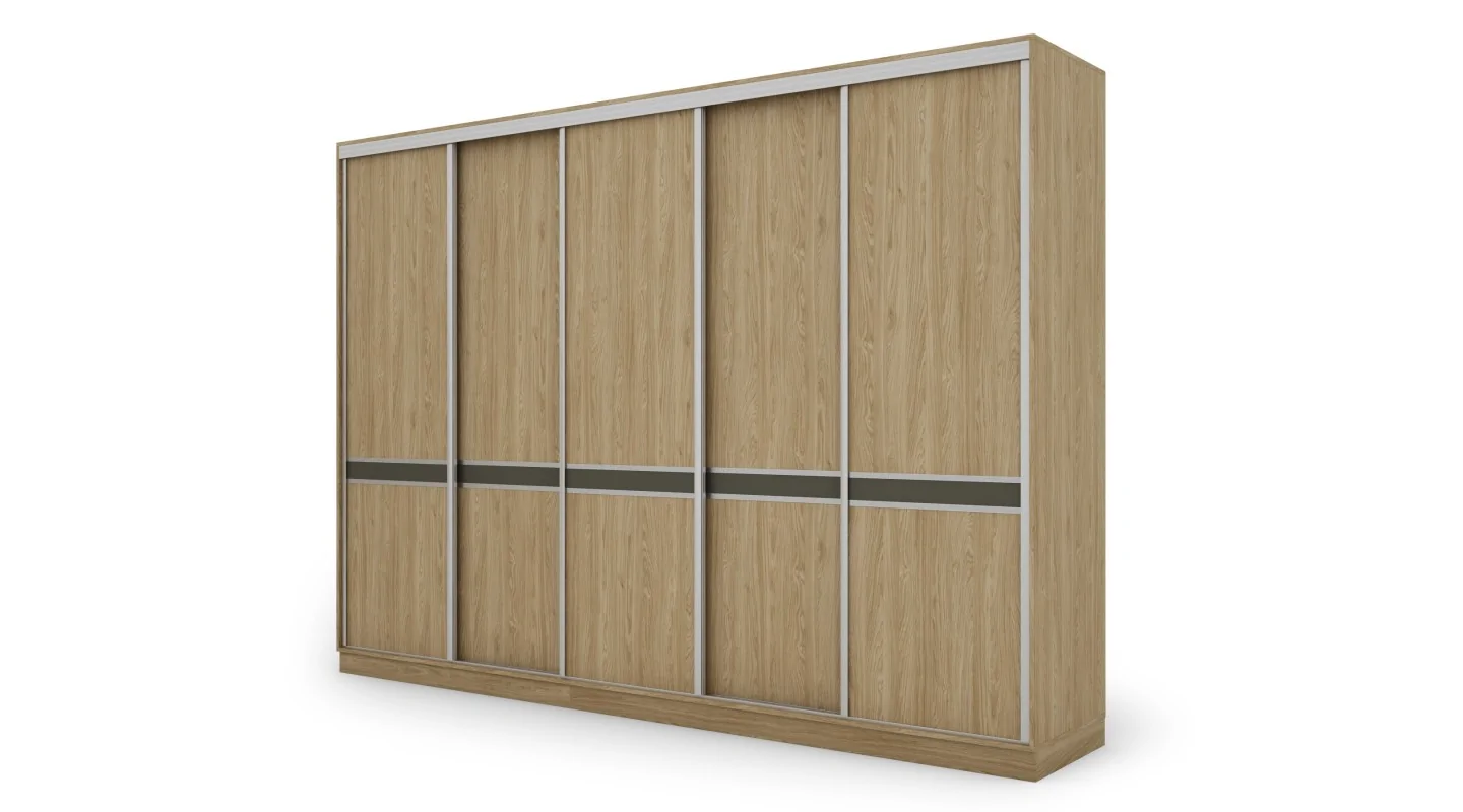 Szafa przesuwna 340x244 cm dąb olejowany - Morvello | eMeblast
