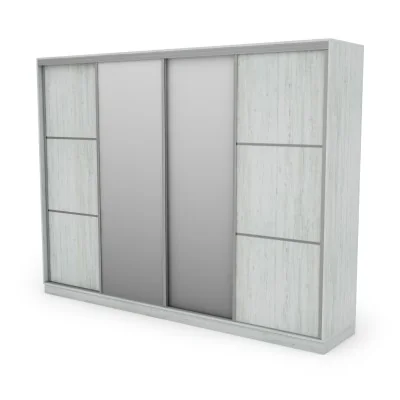 Szafa przesuwna 320x244 cm sosna anderson 2 lustra - Varento | eMeblast