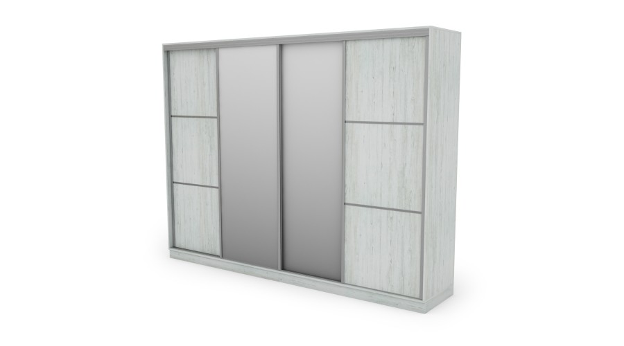 Szafa przesuwna 320x244 cm sosna anderson 2 lustra - Varento | eMeblast Szafa przesuwna 320x244 cm sosna anderson 2 lustra - Varento | eMeblast