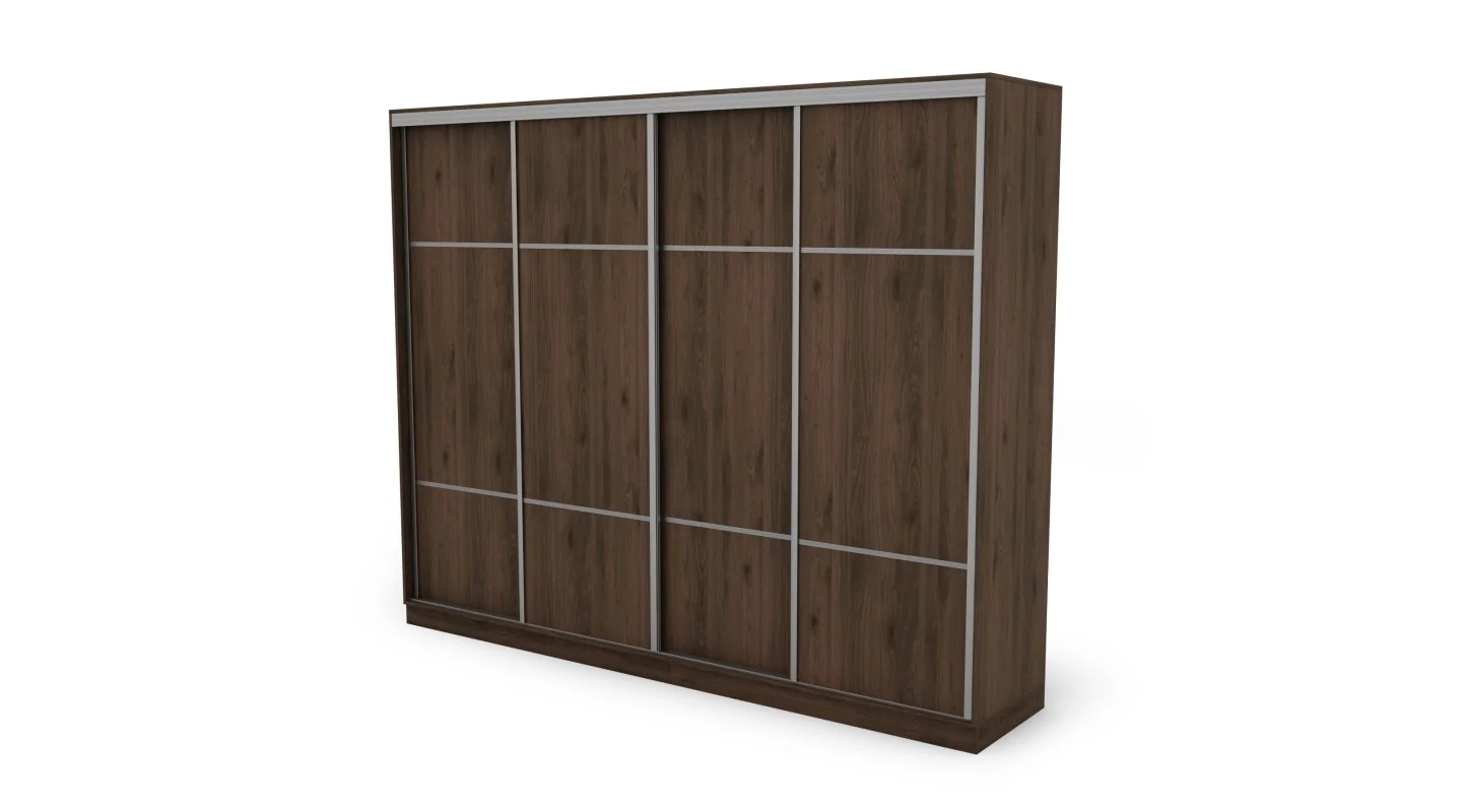 Szafa przesuwna 300x244 cm orzech okapi - Grandero | eMeblast