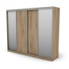 Szafa przesuwna 268x220 cm dąb Lorenzo z 2 lustrami – Virello