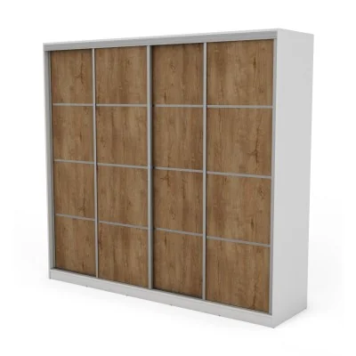 Szafa przesuwna 260x240 cm biała / dąb Lefkas – Maxdoro | eMeblast