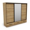 Szafa przesuwna 250x216 cm dąb Riva z lustrem – Extaro