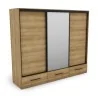 Szafa przesuwna 250x216 cm dąb Riva z lustrem – Extaro