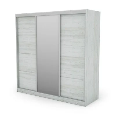 Szafa przesuwna 210x210 cm sosna Andersen z lustrem i szufladami – Virello | eMeblast