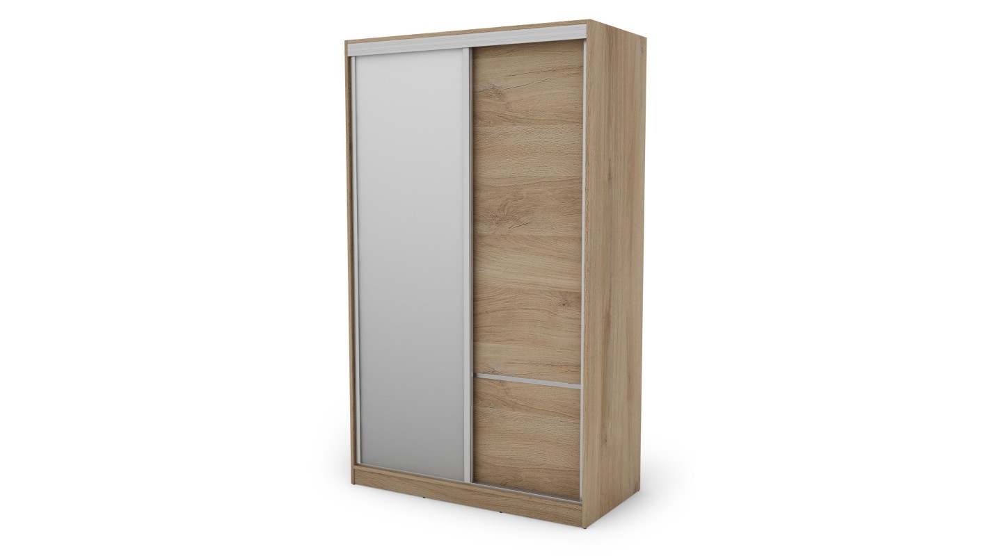 Szafa przesuwna 130×220 cm dąb Lorenzo z lustrem – Arveno | eMeblast