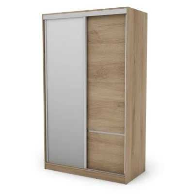 Szafa przesuwna 130×220 cm dąb Lorenzo z lustrem – Arveno | eMeblast