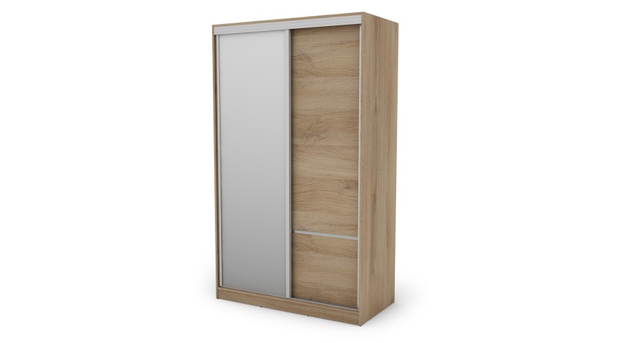 Szafa przesuwna 130×220 cm dąb Lorenzo z lustrem – Arveno | eMeblast