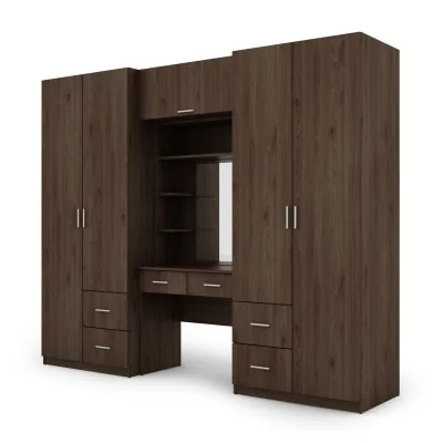Szafa 255x210 cm orzech okapi z toaletką – Vanita | eMeblast