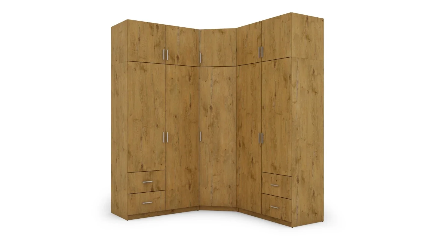 Szafa narożna 189x240 cm dąb lancelot – Corvado | eMeblast Szafa narożna 189x240 cm dąb lancelot – Corvado | eMeblast