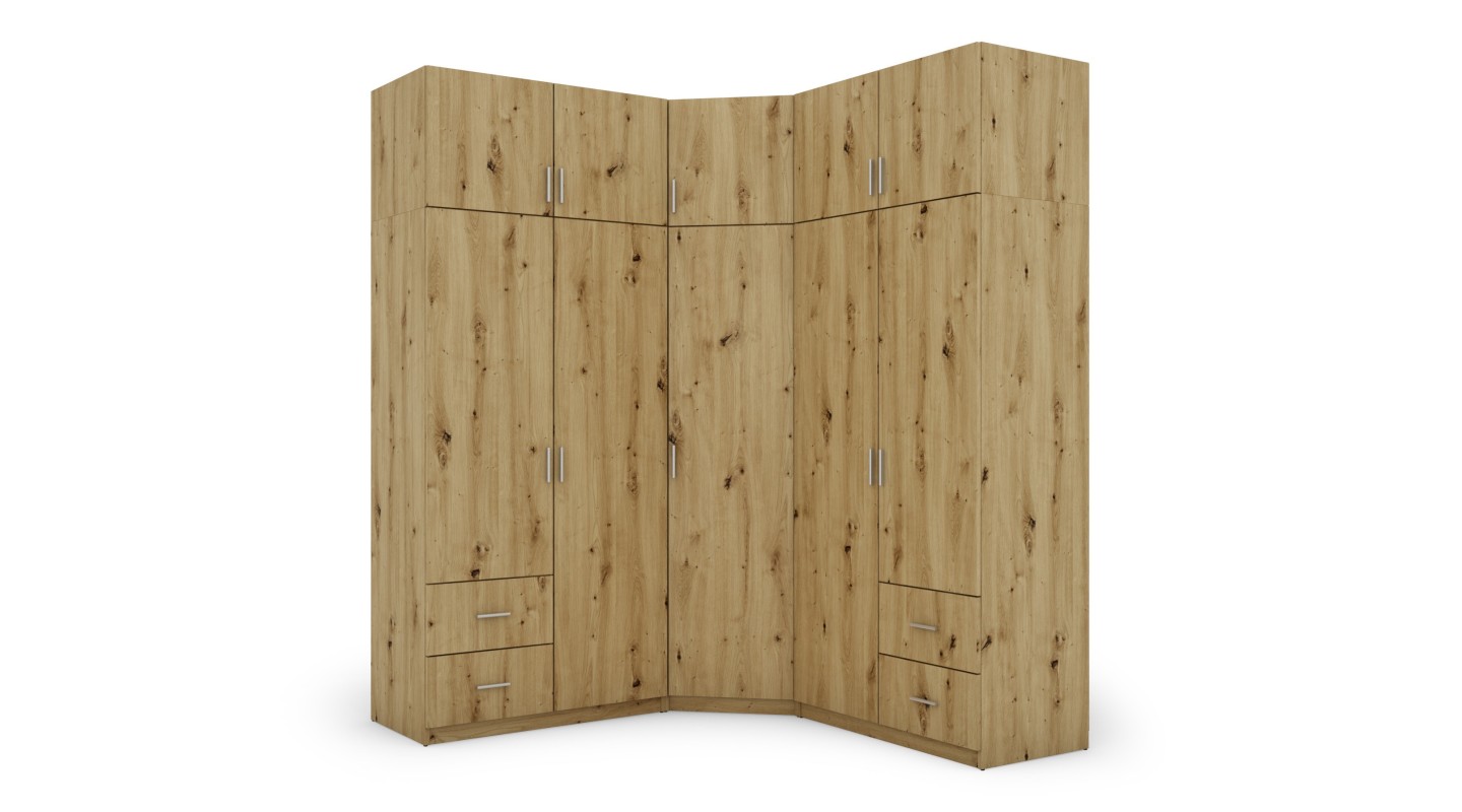 Szafa narożna 189x240 cm dąb artisan – Corvado | eMeblast