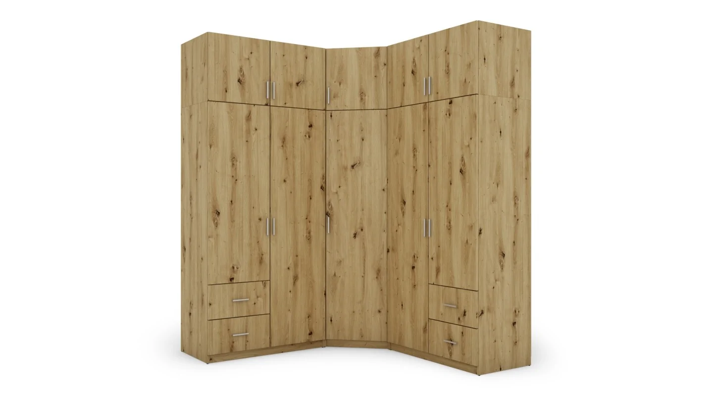 Szafa narożna 189x240 cm dąb artisan – Corvado | eMeblast Szafa narożna 189x240 cm dąb artisan – Corvado | eMeblast
