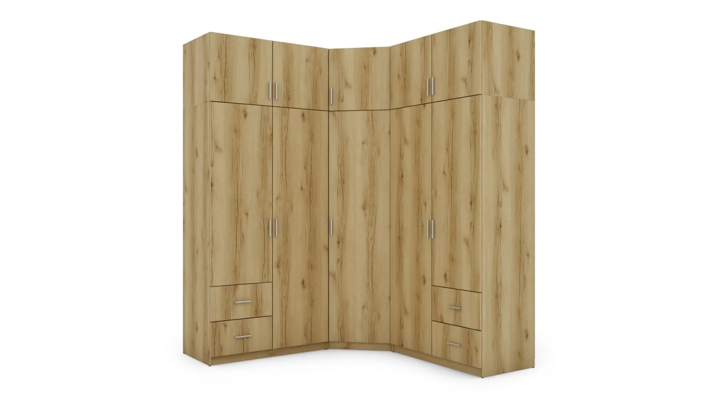 Szafa narożna 189x240 cm dąb grand naturalny – Corvado | eMeblast